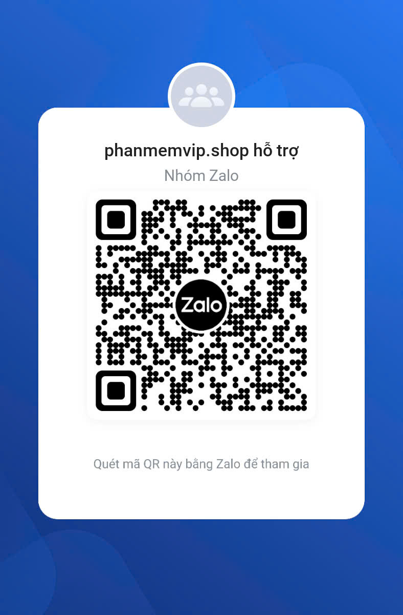 QR nhóm Zalo phanmemvip.shop hỗ trợ